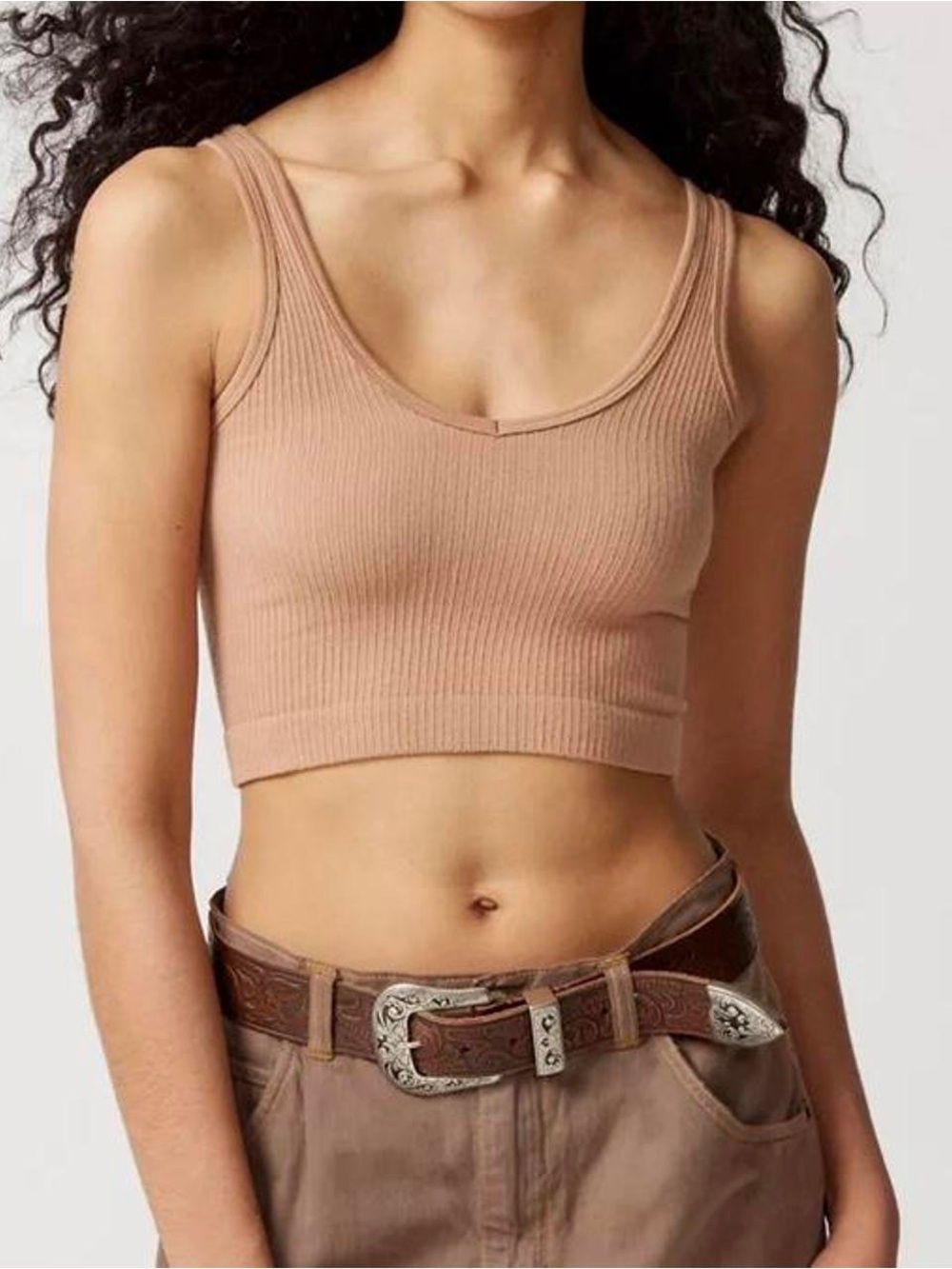 Urban Outfitters Out From Under Drew Seamless Ribbed Cropped Tank Top